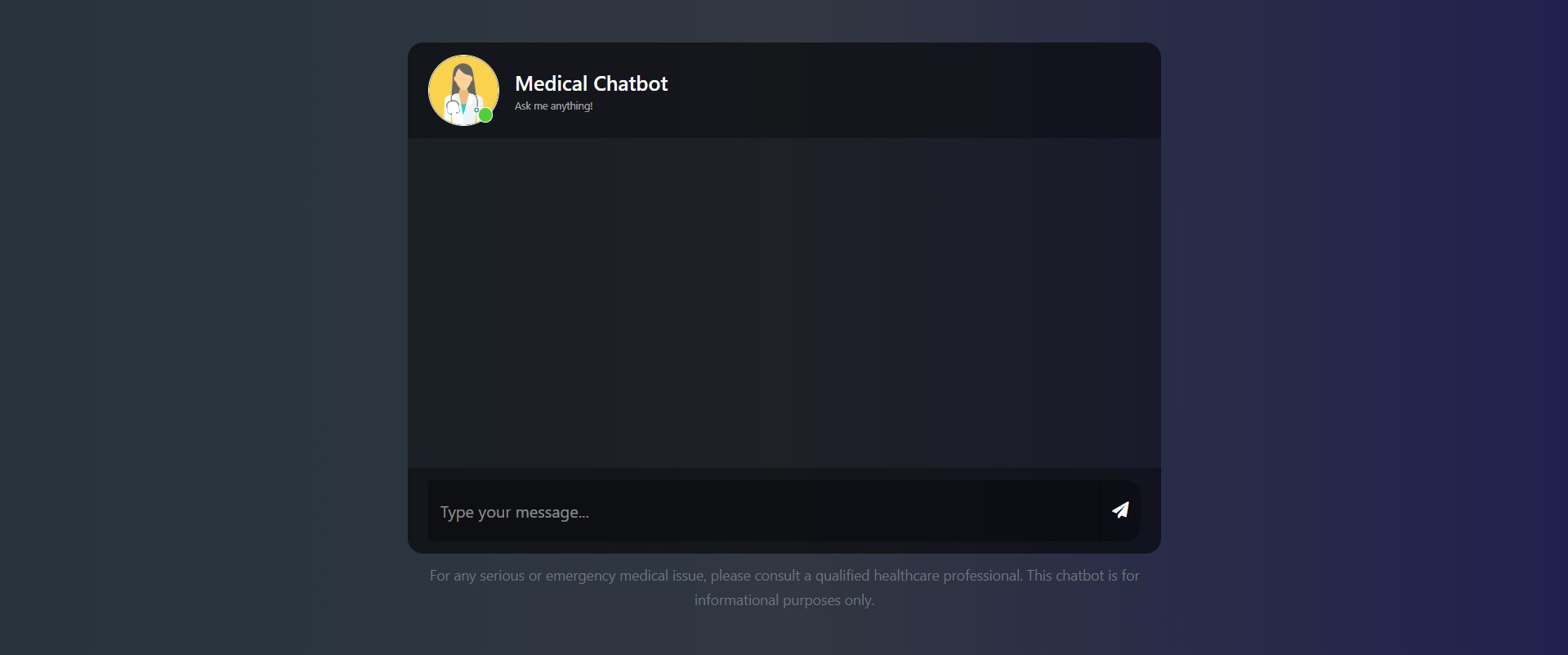 MediBotAI - RAG architecture medical chatbot